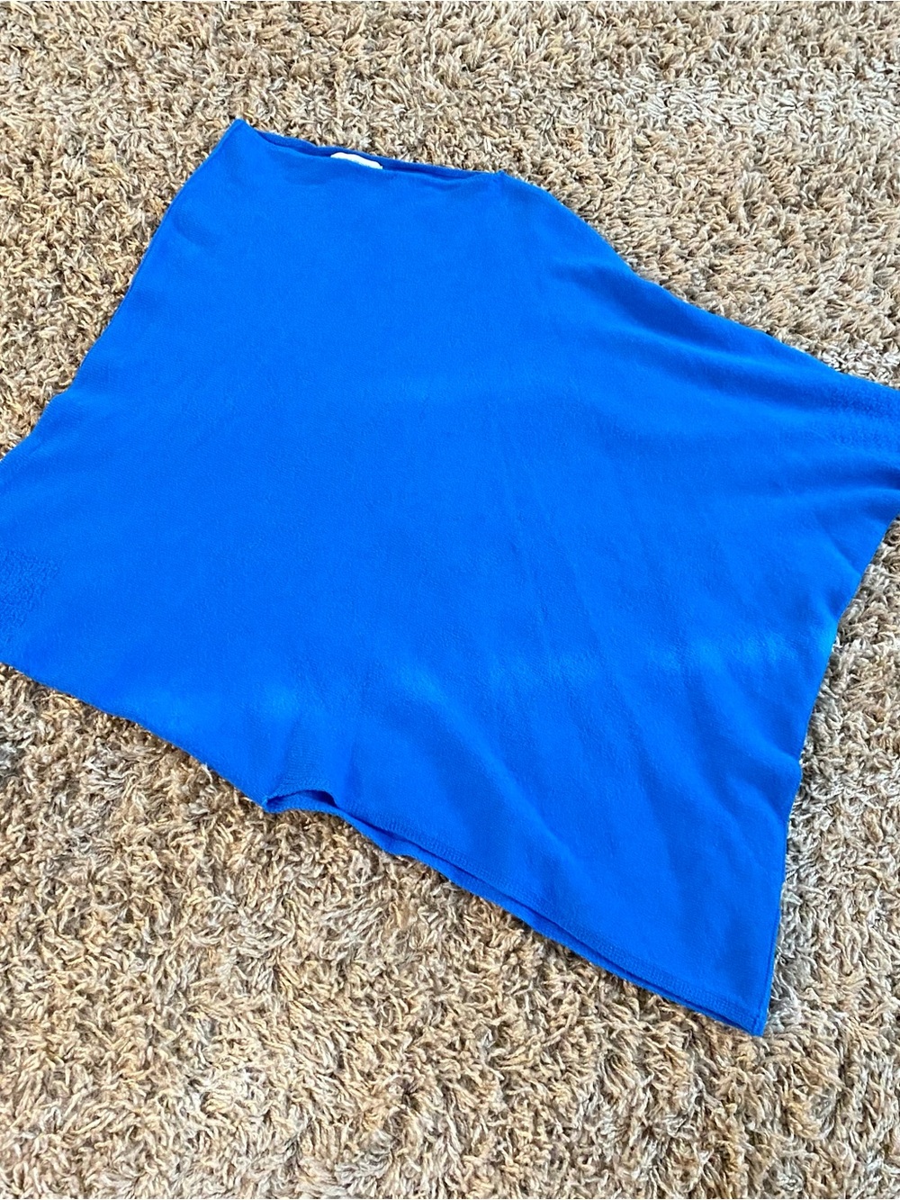 Jaki London Cobalt Blue Asymmetric Draped Knit Sweater One Size - Picture 5 of 9